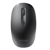 NILOX TECH - Mouse ottico, connessione wireless 2.4 Ghz, 2400DPI, 4 tasti, funziona con pile AA(non incluse)