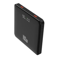 NILOX TECH - Powerbank slim, potenza massima 100 Watt. display LED integrato, 4 porte USB, 2 porte USB-C, 2 porte USB-A, capacità 20.000 mAh