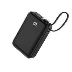 NILOX TECH - Powerbank, potenza massima 65W, capacità 20.000 mAh, cavo UB-C integrato, display LED integrato, 2 porte USB-C (1 integrata + 1 standard)