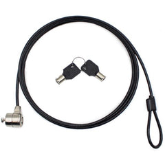NILOX TECH - Cavo sicurezza con chiave, lunghezza cavo 1.8 mt, 2 chiavi in dotazione, slot K di sicurezza standard Kensington da 7.3mm