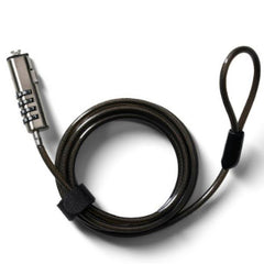 NILOX TECH - Lucchetto a combinazione, slot Kensington Nano da 6,25 mm, lunghezza cavo 1.9 mt, materiale acciaio, combinazione riconfigurabile a 4 cifre