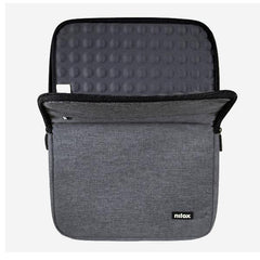 NILOX TECH - Custodia sleeve per Notebook fino a 14.1", imbottita, anti shock, cerniera in metallo, 2 ampi scomparti