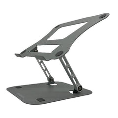 NILOX TECH - Supporto per Notebook/Laptop/Tablet da 10" fino a 16", regolabile in altezza e inclinazione, materiale metallo al carbonio, base anti scivolo
