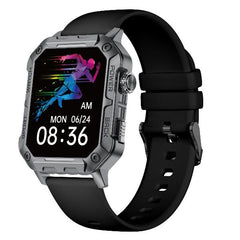 NILOX - Smartwatch sportivo con display da 1.91" quadrato, monitoraggio della salute e delle performance, design robusto, notifiche e controllo musica, compatibilità universale