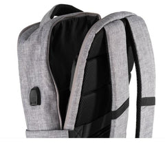 NILOX TECH - Zaino per Notebook/Laptop 15.6", materiale riciclato, 2 ampi scomparti, tasche esterne, spallacci imbottiti e regolabili