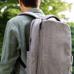 NILOX TECH - Zaino per Notebook/Laptop 15.6", materiale riciclato, 2 ampi scomparti, tasche esterne, spallacci imbottiti e regolabili