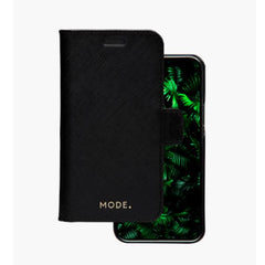 New York - Custodia in pelle Saffiano per iPhone 12 mini - Nero