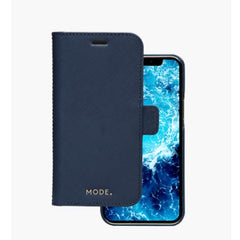 New York - Custodia in pelle Saffiano per iPhone 12/12 Pro - Blu