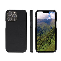 New York - Custodia in Pelle per iPhone 14 Pro Max - Nero