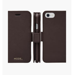 New York - Custodia in pelle Saffiano per iPhone SE/8/7 - Marrone