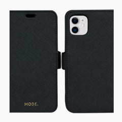 New York - Custodia in Pelle Saffiano per iPhone 11/XR - Nero
