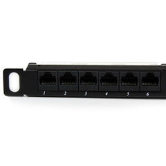 Quadro per prese 0,5U Cat5e a 24 porte