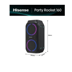 PARTY SPEAKER 160W BLUETOOTH IPX4 TWS EFFETTO LUCI KARAOKE