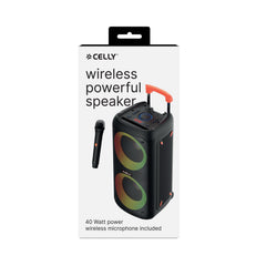 PARTYSPEAKERWLM - 40W Wireless Speaker with Wireless Microphone