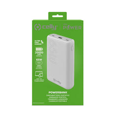 PBPD65W20000 - Powerbank con due porte USB-C, capacità 20000 mAh, potenza massima 65 Watt, tecnologia Power Delivery