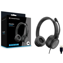 CUFFIA STEREO USB con Microfono Riduzione rumorosità e Controllo remoto