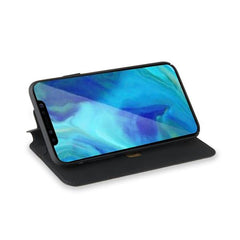 PRESTIGE - Custodia ad agenda ultrasottile con finitura morbida con effetto opaco colore nero compatibile con Apple iPhone Xs/ iPhone XApple iPhone Xs Max