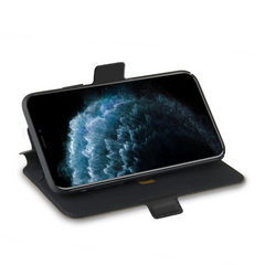 PRESTIGEM - Custodia ad agenda ultrasottile con finitura morbida con effetto opaco colore nero compatibile con Apple iPhone 11 Pro Max