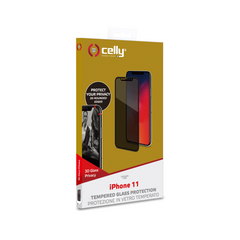 PRIVACY 3D GLASS - Vetro 9H con bordo colorato nero per schermo curvo con effetto Privacy compatibile con Apple iPhone 11