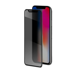PRIVACY 3D GLASS - Vetro 9H con bordo colorato nero per schermo curvo con effetto Privacy compatibile con Apple iPhone Xs/ iPhone X