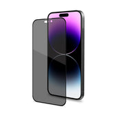 PRIVACY FULL GLASS - Vetro 9H con effetto Privacy e bordo colorato nero compatibile con Apple iPhone 14 Pro Max