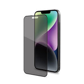PRIVACY FULL GLASS - Vetro 9H con effetto Privacy e bordo colorato nero compatibile con Apple iPhone 15