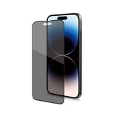 PRIVACY FULL GLASS - Vetro 9H con effetto Privacy e bordo colorato nero compatibile con Apple iPhone 15 Pro