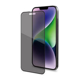 PRIVACY FULL GLASS - Vetro 9H con effetto Privacy e bordo colorato nero compatibile con Apple iPhone 15 Plus