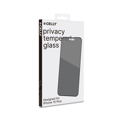 PRIVACY FULL GLASS - Vetro 9H con effetto Privacy e bordo colorato nero compatibile con Apple iPhone 15 Plus