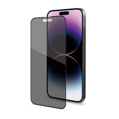 PRIVACY FULL GLASS - Vetro 9H con effetto Privacy e bordo colorato nero compatibile con Apple iPhone 15 Pro Max