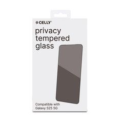 PRIVACY FULL GLASS - Vetro 9H con effetto Privacy e bordo colorato nero compatibile con Samsung Galaxy S25 5G/ Galaxy S25 5G Enterprise Edition
