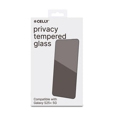 PRIVACY FULL GLASS - Vetro 9H con effetto Privacy e bordo colorato nero compatibile con Samsung Galaxy S25+ 5G