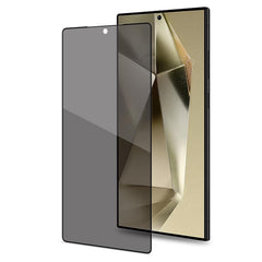 PRIVACY FULL GLASS - Vetro 9H con effetto Privacy e bordo colorato nero compatibile con Samsung Galaxy S25 Ultra 5G/ Galaxy S25 Ultra 5G Enterprise Edition