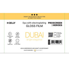 PROFILMPRO GLOSSY - Pellicola trasparente con effetto lucido 10 pezzi, perfettamente liscia compatibile con il plotter ProScreenPro - DUBAI (PROSCREEN ZHEROES)