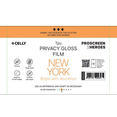 PROFILMPRO PRIVACY GLOSSY - Pellicola trasparente lucida da 5 pezzi con effetto Privacy compatibile con il plotter ProScreenPro - NEW YORK (PROSCREEN ZHEROES)