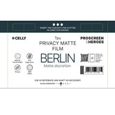 PROFILMPRO PRIVACY MATTE - Pellicola trasparente da 5 pezzi con finitura opaca con effetto Privacy compatibile con il plotter ProScreenPro - BERLIN (PROSCREEN ZHEROES)