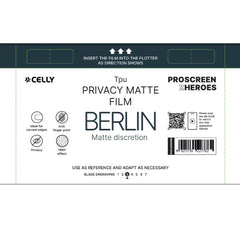 PROFILMPRO PRIVACY MATTE - Pellicola trasparente da 5 pezzi con finitura opaca con effetto Privacy compatibile con il plotter ProScreenPro - BERLIN (PROSCREEN ZHEROES)
