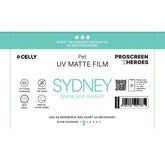 PROFILMPRO MATTE UV - Pellicola trasparente UV da 5 pezzi con finitura opaca compatibile con il plotter ProScreenPro - SIDNEY (PROSCREEN ZHEROES)