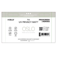 PROFILMPRO MATTE UV - Pellicola trasparente UV da 5 pezzi con finitura opaca con effetto Privacy compatibile con il plotter ProScreenPro - OSLO (PROSCREEN ZHEROES)