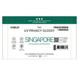 PROFILMPRO GLOSSY UV - Pellicola UV da 5 pezzi con finitura lucida e funzione Privacy compatibile con il plotter ProScreenPro - SINGAPORE (PROSCREEN ZHEROES)