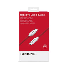 PANTONE - Cavo USB-C to USB-C potenza massima 60 Watt, connettore reversibile, lunghezza cavo 1.5 mt