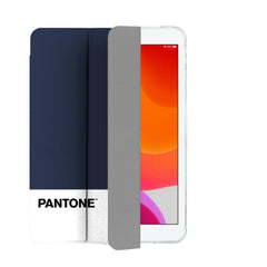 PANTONE - Custodia a libro bicolore blu navy e bianco in TPU compatibile con Apple iPad 10.2" 7/8/9 gen