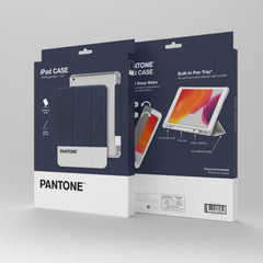 PANTONE - Custodia a libro bicolore blu navy e bianco in TPU compatibile con Apple iPad 10.2" 7/8/9 gen