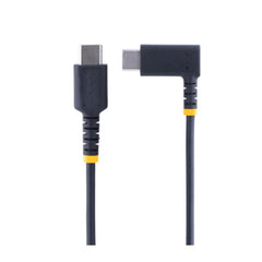 Cavo di Ricarica USB-C a 90° da 15cm - Cavetto di Ricarica Veloce USB Tipo-C per uso intensivo - Cavo Dati USB 2.0 Type-C a C in Resistente Fibra Aramidica - PD 60W 3A - Cavetto US