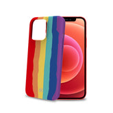 RAINBOW - Cover in silicone morbido con bordi anti scivolo compatibile con Apple iPhone 13 Pro