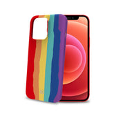 RAINBOW - Cover in silicone morbido con bordi anti scivolo compatibile con Apple iPhone 13 Pro Max