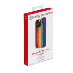 RAINBOW - Cover in silicone morbido con bordi anti scivolo compatibile con Apple iPhone 13 Pro Max