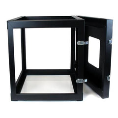Armadio Rack di Rete con Montaggio a Parete 12U con cerniera posteriore, Quadro/Server Rack a muro Open Frame con profondità di montaggio di 50cm per Switch/Patch Panel/AV - Compat