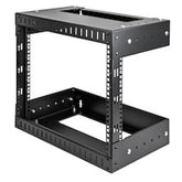 Armadio Rack di Rete per Montaggio a Parete 8U 19", Server Rack a 2 Montanti a Telaio Aperto, Profondità Regolabile, Quadro Rack per Switch/Computer/AV/IT/Patch Panel, Viti e Dadi