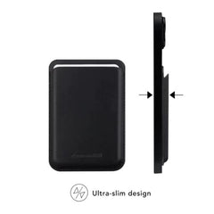 Leather wallet with MagSafe - Black